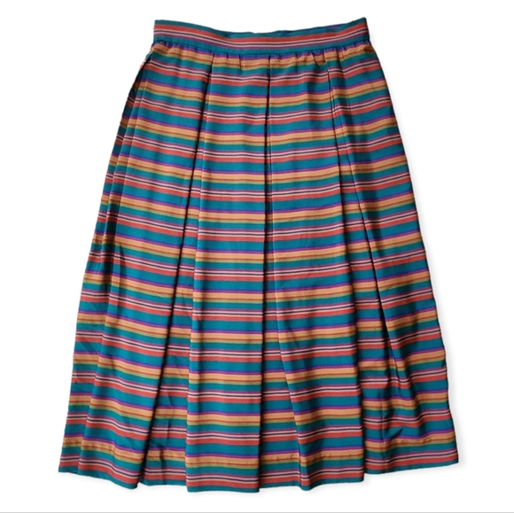 Vintage Liz Claiborne Boat Neck Striped Blouse and Skirt Set - Picture 6 of 16